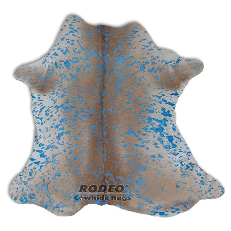 Rodeo Handmade Cowhide Blue Area Rug & Reviews Wayfair